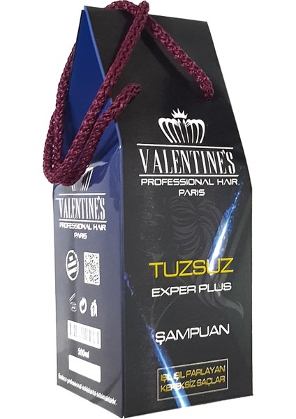 Valentines Professional Tuzsuz Exper Plus Şampuan Hassas Ağır İşlem Görmüş ve Kepek Sorunu Yaşayan Saçlara Özel 500ml