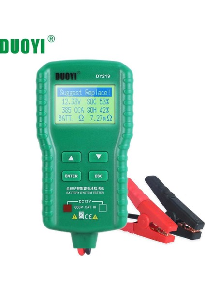 Duoyı DY219 Dijital 12V Akü Test Cihazı