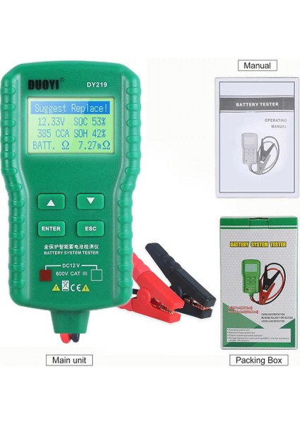 Duoyı DY219 Dijital 12V Akü Test Cihazı modelleri