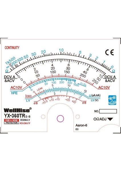 YX360 Treb Analog Multimetre Ölçü Aleti Avometre