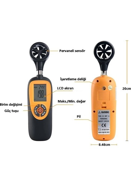 Ht-91 Anemometre Rüzgar Ölçüm Cihazı