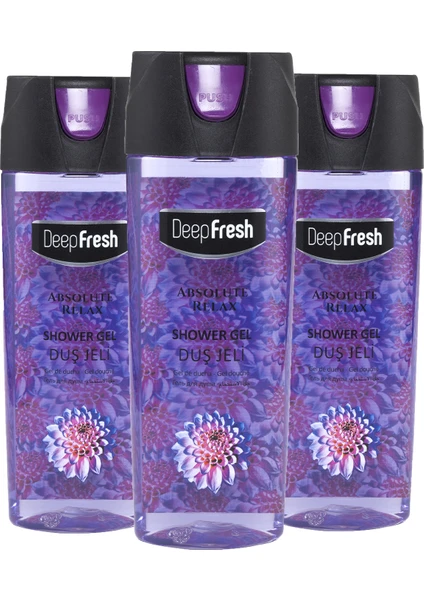 Deep Fresh Pratik Kapaklı Duş Jeli Absolute Relax 3 x 500 ml