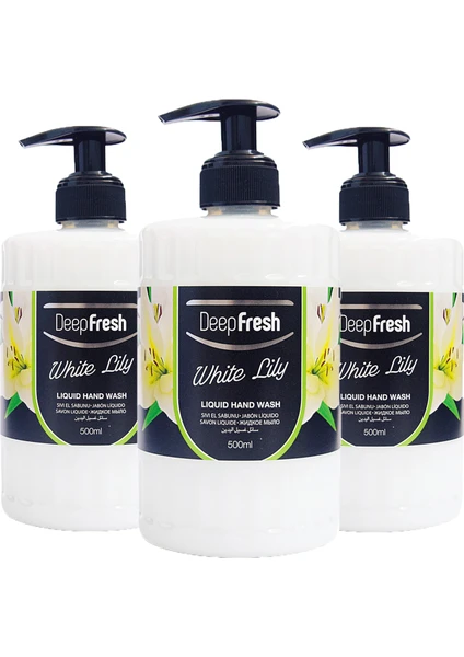 Deep Fresh Romance Sıvı Sabun Beyaz Zambak 3 x 500 ml