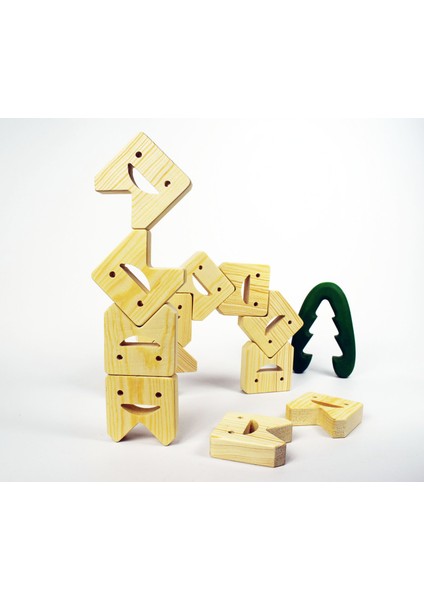 Diş Bloklar Ahşap Denge Oyunu (Montessori) - Doğal Eğitici Ahşap Oyuncak fiyatları