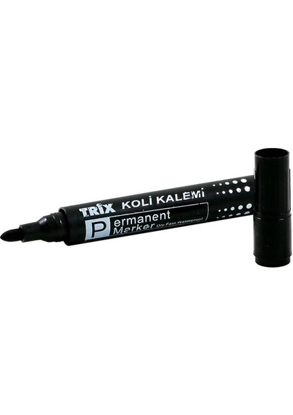 Trix T-766 Siyah Permanent Koli Kalemi