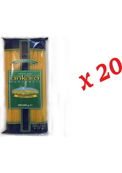 Nuhun Ankara Ankara Vitaminli Spagetti 500 gr x 20'li Koli