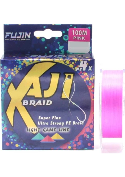 Aji Light Game Braid X4 Pink Pe Ip Olta Misinası 100MT