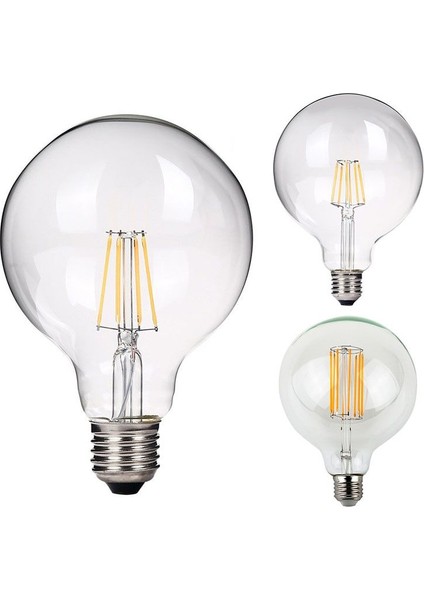 G95 Rustik LED Ampul 6W Beyaz Işık 6500K