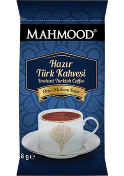 Mahmood Coffee Hazır Türk Kahvesi Orta 8 gr x 12 Paket (1 Koli)