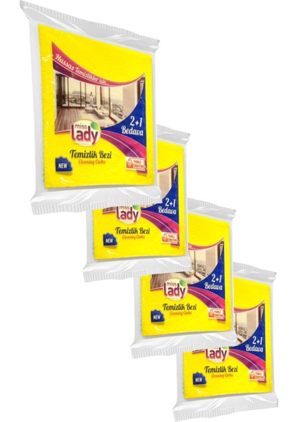 Temizlik Bezi 3'lü 35 x 35 cm x 4 Paket