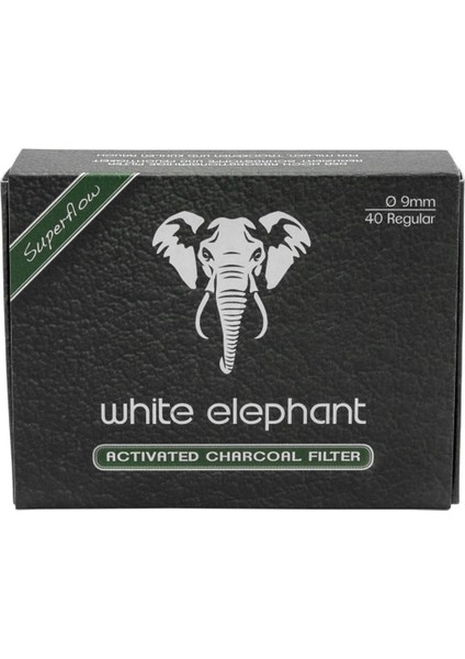 White Elephant Koop 40 Lı 9 mm Karbon Pipo Filtre Filitresi PZ70