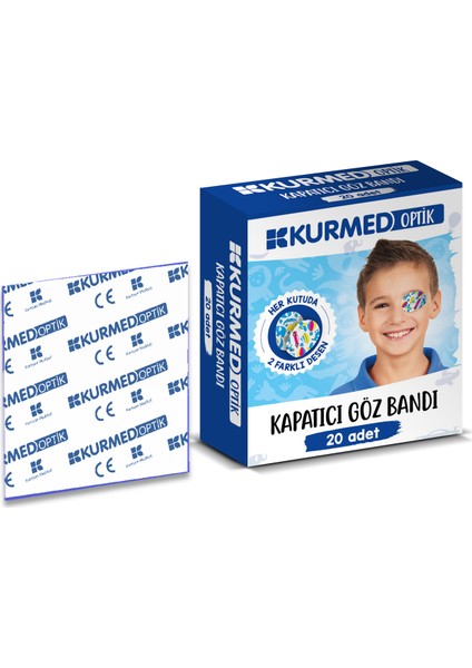 Kurmed Optik Kapatıcı Göz Bandı Erkek 20'li