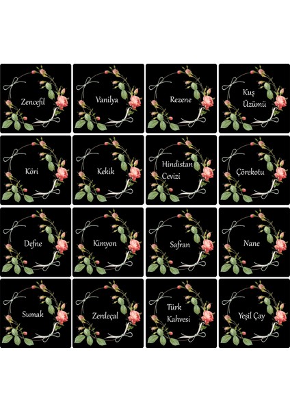 Baharat Kavanozu Etiketi modelleri