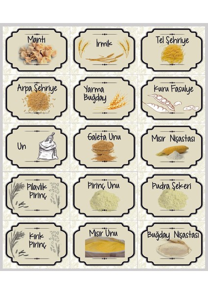 Bakliyat Kavanozu Etiketi fırsatları