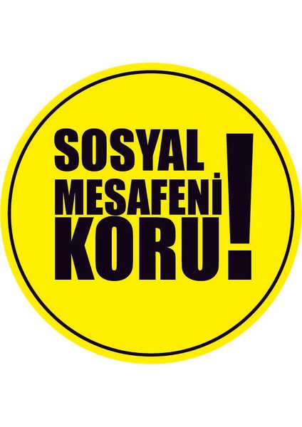 Tellgraf Sosyal Mesafe Yer Folyosu 3 (20X20 Cm)