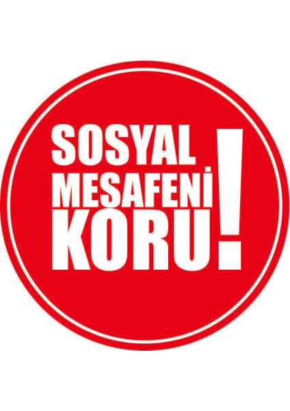 Sosyal Mesafe Yer Folyosu 6 (20X20 Cm)