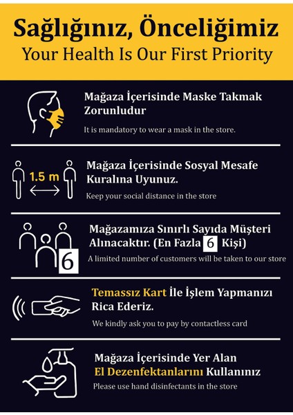 Sosyal Mesafe Uyarı Folyosu (50X70 Cm)