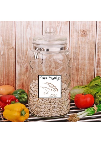 Bakliyat Kavanozu Etiketi