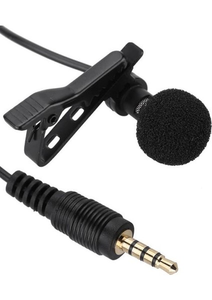 JH-043 3,5mm Aux Yaka Mikrofonu Cep Telefonu Uyumlu