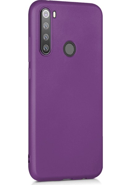 Xiaomi Redmi Note 8 Kılıf Liquid Içi Kadife Tam Koruma Silikon Açık Mor