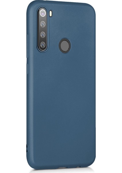 Xiaomi Redmi Note 8 Kılıf Liquid Içi Kadife Tam Koruma Silikon Lacivert