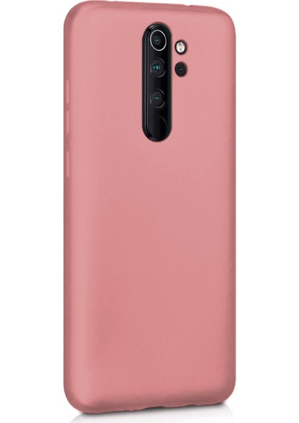 Xiaomi Redmi Note 8 Pro Kılıf Liquid Velvet Içi Kadife Lansman Silikon Açık Pembe