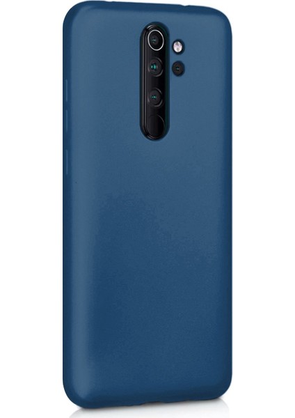 Xiaomi Redmi Note 8 Pro Kılıf Liquid Velvet Içi Kadife Lansman Silikon Lacivert