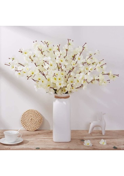 Yapay Çiçek Bahardalı Japon Kiraz Çiçeği 9 Dallı 35CM Beyaz 3 Demet fiyatları