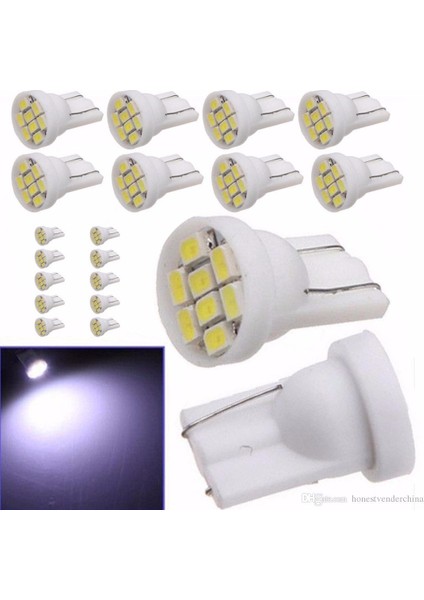 Yeni Nesil 8 LED Dipsiz T10 6000K Beyaz fiyatları