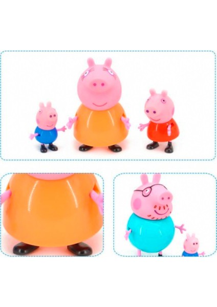 Oyuncak Figür 4'lü Anne Baba George Peppa