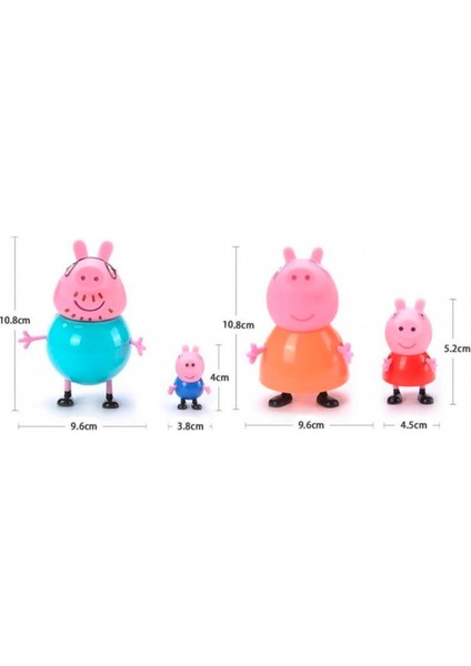 Oyuncak Figür 4'lü Anne Baba George Peppa