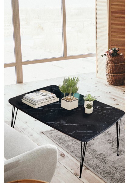 Elit Dikdörtgen Masa Orta Sehpa Metal Firkete Ayaklı fiyatları