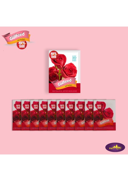 Saksı Gübresi - Gül Besleyen 10'lu Paket