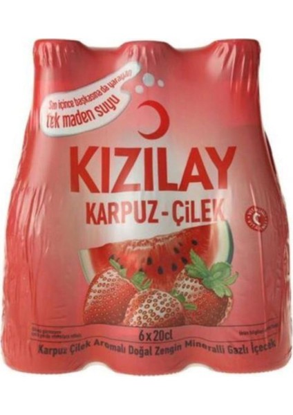 Maden Suyu Karpuz & Çilek Aromalı 200 ml x 24