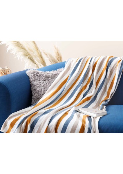 Stripe Polar Tv Battaniye 120x170 cm Hardal fiyatları