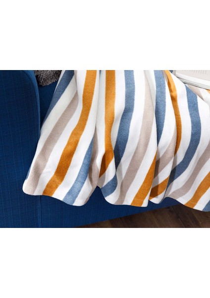 Stripe Polar Tv Battaniye 120x170 cm Hardal modelleri