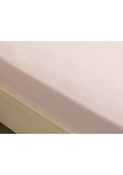 Düz Pamuklu Tek Kişilik Çarşaf 160x240 cm Toz Pembe fiyatları