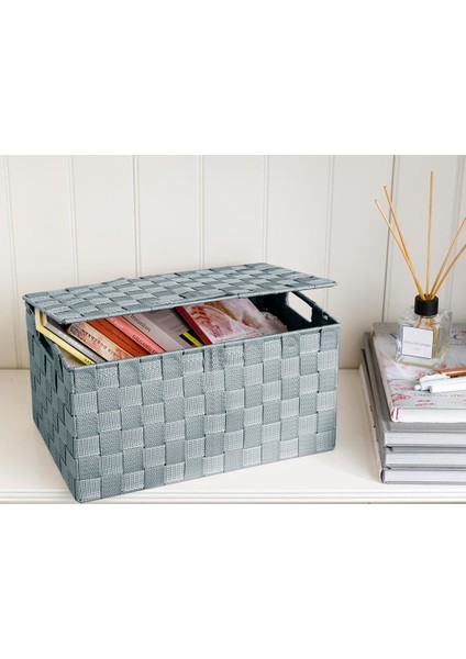 Shine Polipropilen Saklama Kutusu 34 x 22 x 17,5 cm Açık Mavi