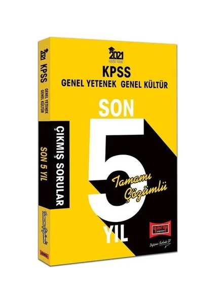 Yargı Yayınevi 2021 KPSS Genel Yetenek Genel Kültür  Son 5 Yıl Tamamı Çözümlü Çıkmış Soruları