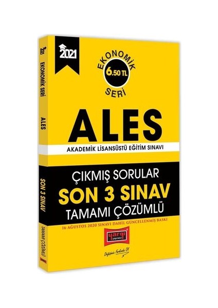 2021 ALES Son 3 Sınav Tamamı Çözümlü Çıkmış Sorular Ekonomik Seri