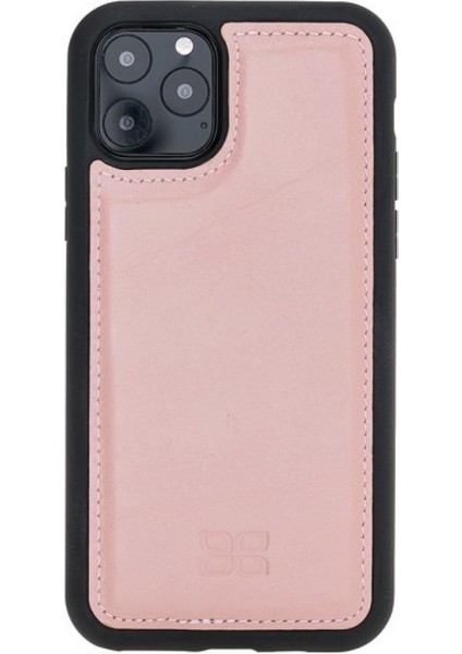 Apple iPhone 11 Pro 5.8 Nu2 Pembe FXC Deri Telefon Kılıfı