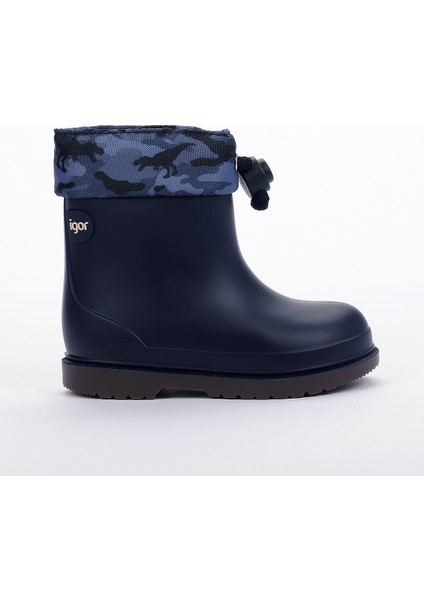 W10212 Bimbi Camo Erkek/Kız Çocuk Su Geçirmez Yağmur Kar Çizmesi Lacivert fırsatları