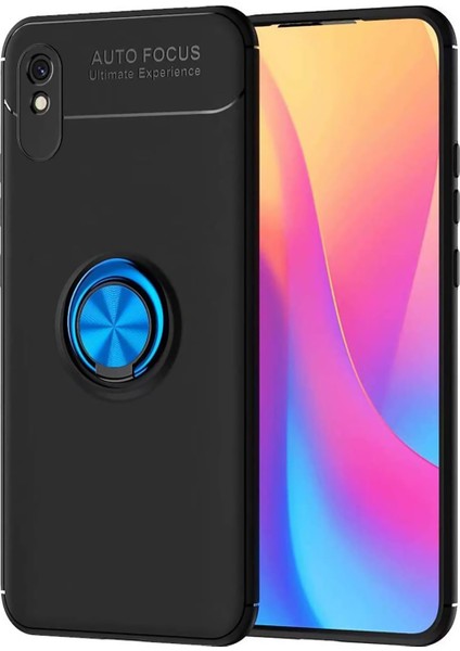 Xiaomi Redmi 9A Kılıf Selfie Yüzüklü Tutuculu Esnek Silikon Rvl