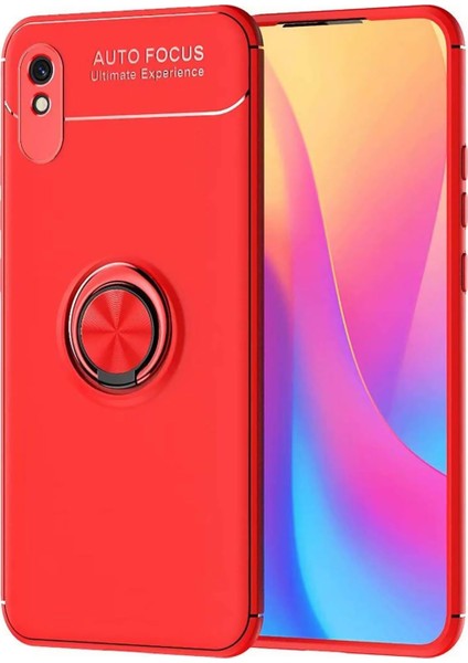 Xiaomi Redmi 9A Kılıf Selfie Yüzüklü Tutuculu Esnek Silikon Rvl