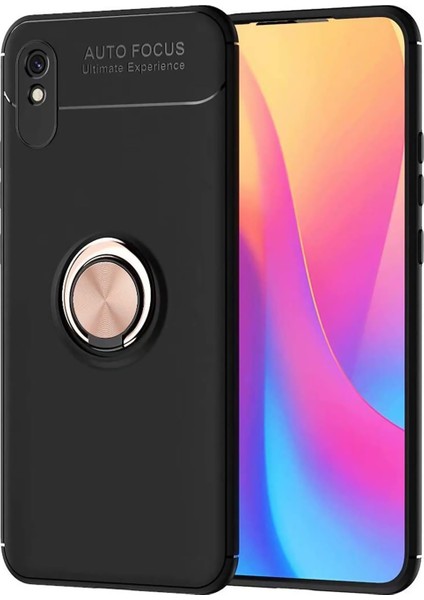 Xiaomi Redmi 9A Kılıf Selfie Yüzüklü Tutuculu Esnek Silikon Rvl