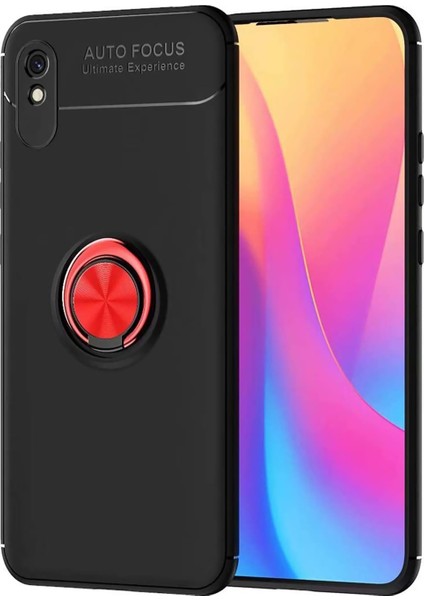 Xiaomi Redmi 9A Kılıf Selfie Yüzüklü Tutuculu Esnek Silikon Rvl