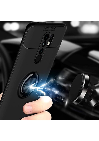 Xiaomi Redmi 9 Kılıf Selfie Yüzüklü Tutuculu Esnek Silikon Rvl