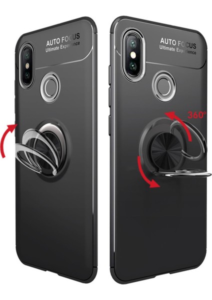 Xiaomi Mi A2 Kılıf Mi 6x Selfie Yüzüklü Esnek Silikon Rvl