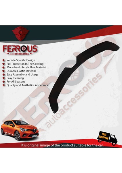 Renault Clio 5 Ön Kaput Koruyucu Rüzgarlık 2020+ modelleri