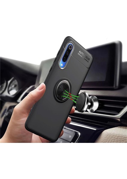 Xiaomi Mi 9 Kılıf Selfie Yüzüklü Tutuculu Esnek Silikon Rvl